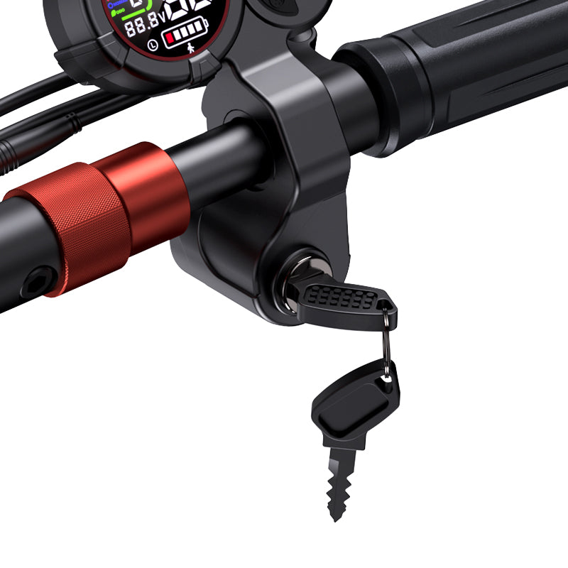 iScooter iX5S 1000W off-road electric scooter: 28 mph, 40-mile range, 11-inch off-road tubeless tires, dual suspension, EABS plus double disc brakes, IPX4 water resistance, 60 lb folded, 330 lb max load