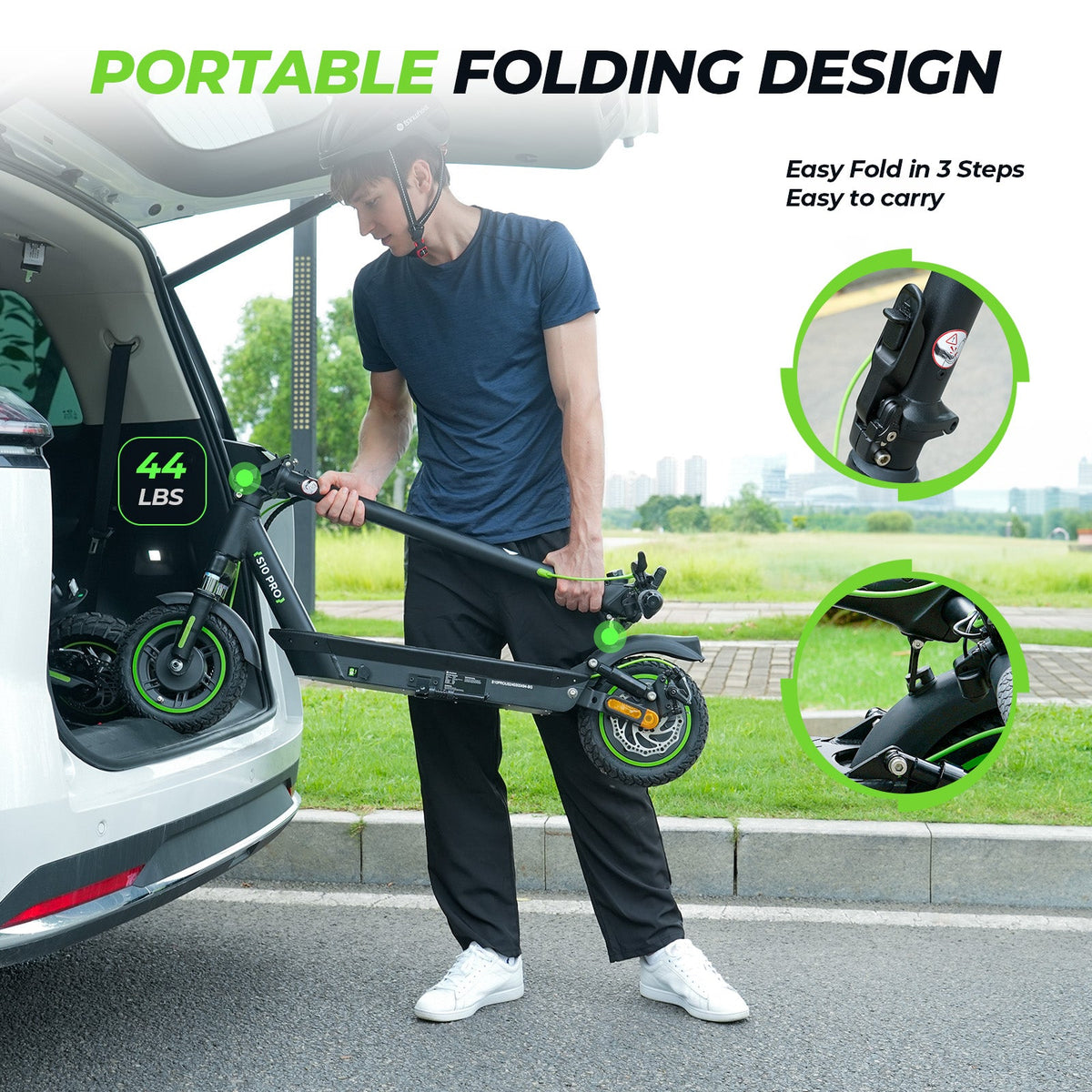 isinwheel S10 Pro Commuter Electric Scooter cockpit display and controls