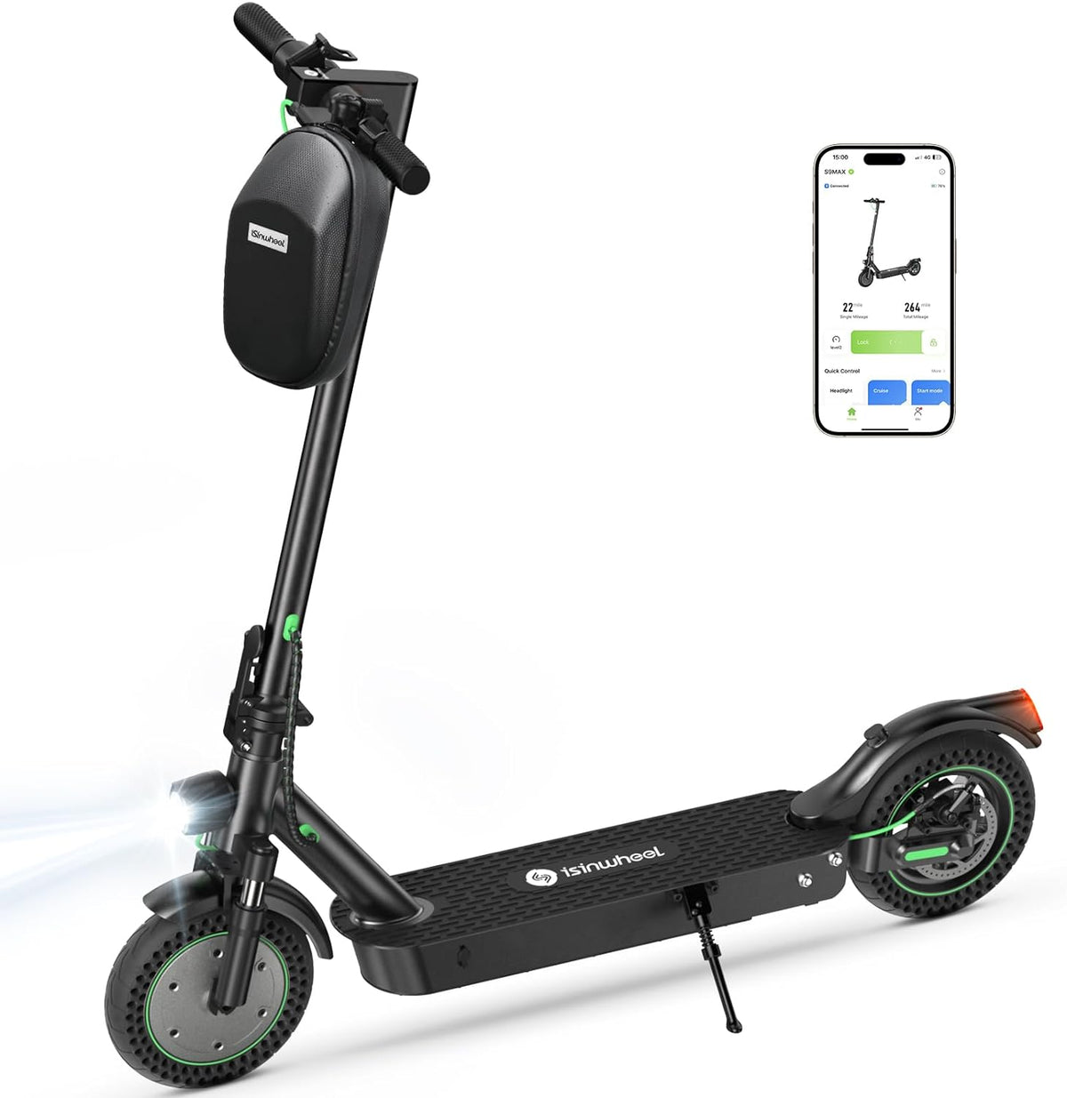 isinwheel S9 Max Commuter Electric Scooter deck and folding latch