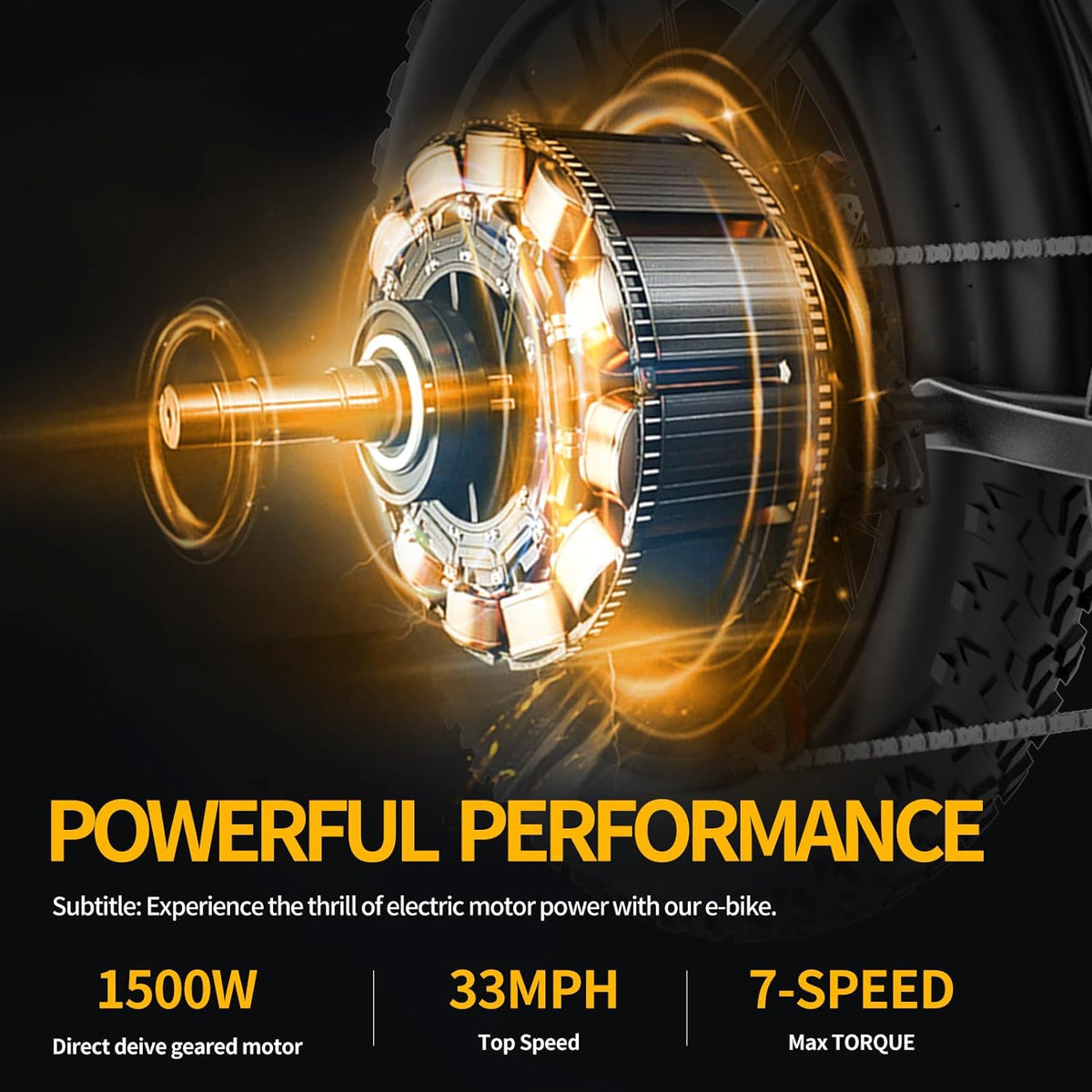 Ridstar Q20 1500W Fat-Tire Electric Bike front three-quarter view