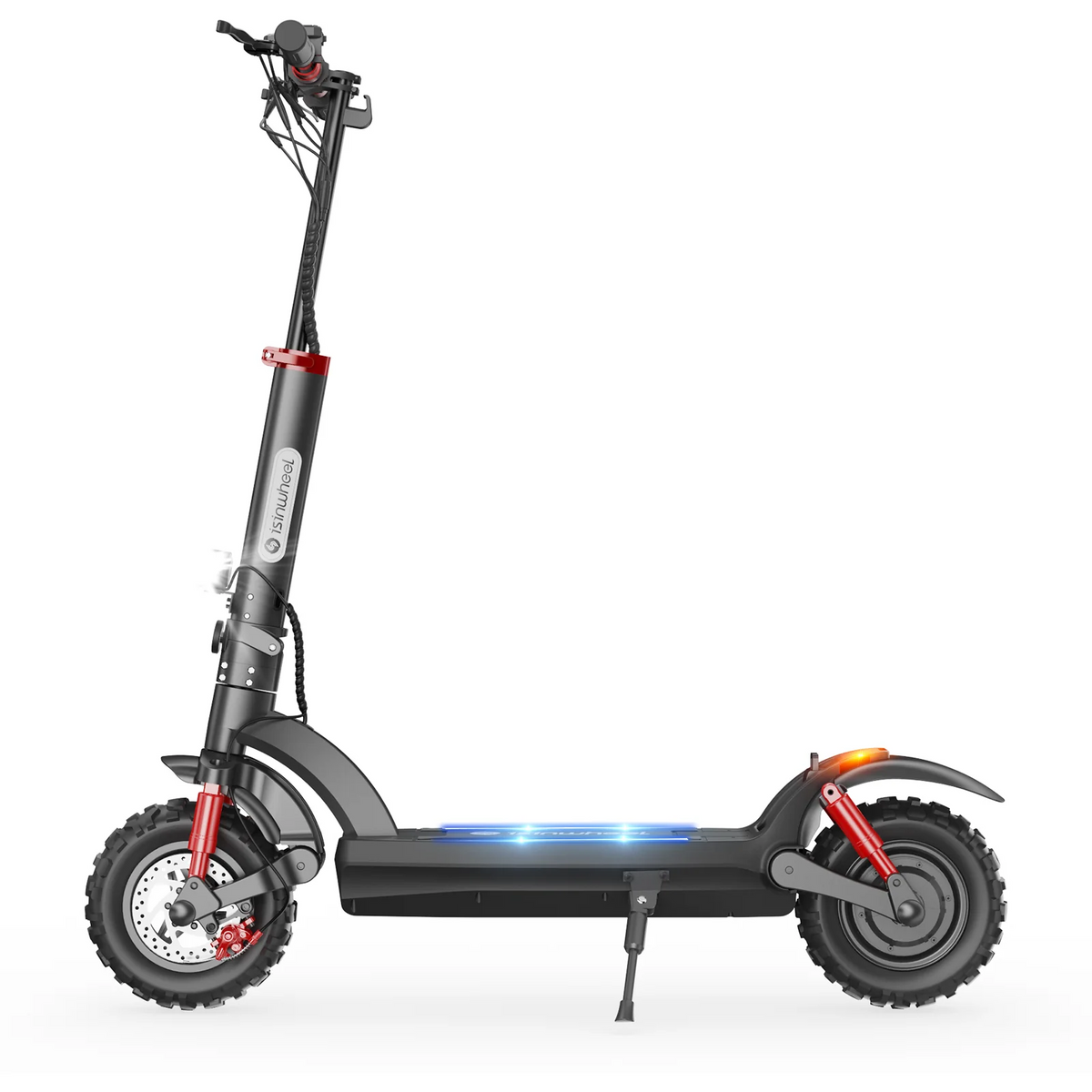 Right-side profile of the GT2 showing its long deck and 11-inch pneumatic tires