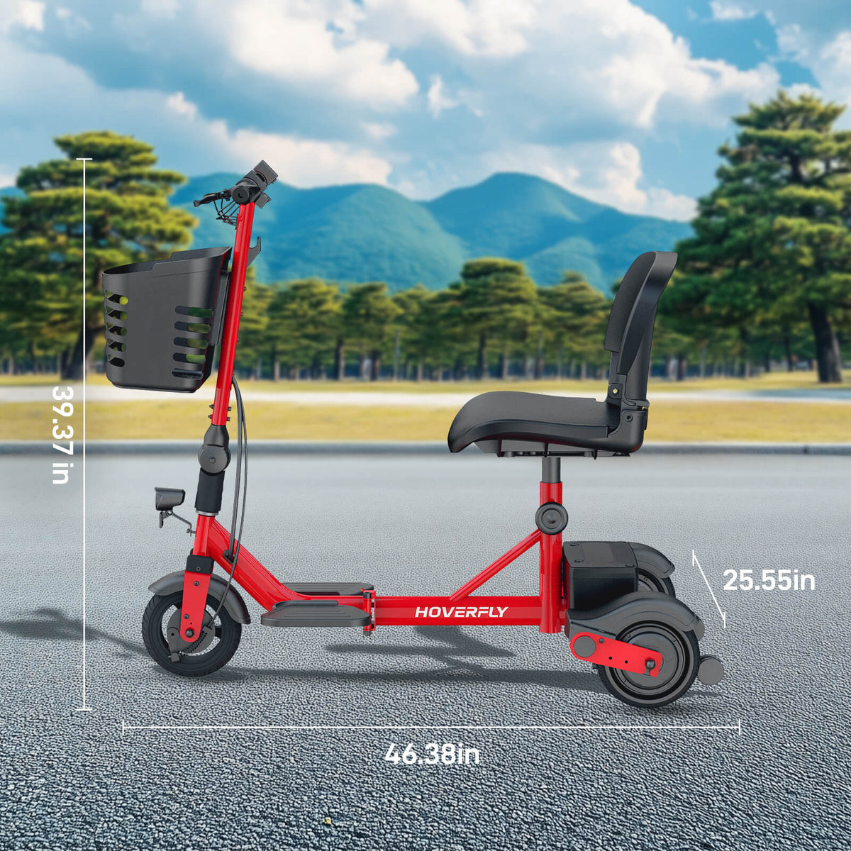 Hoverfly T3 Foldable 3-Wheel Mobility Scooter | 13-Mile Claim — alternate product view