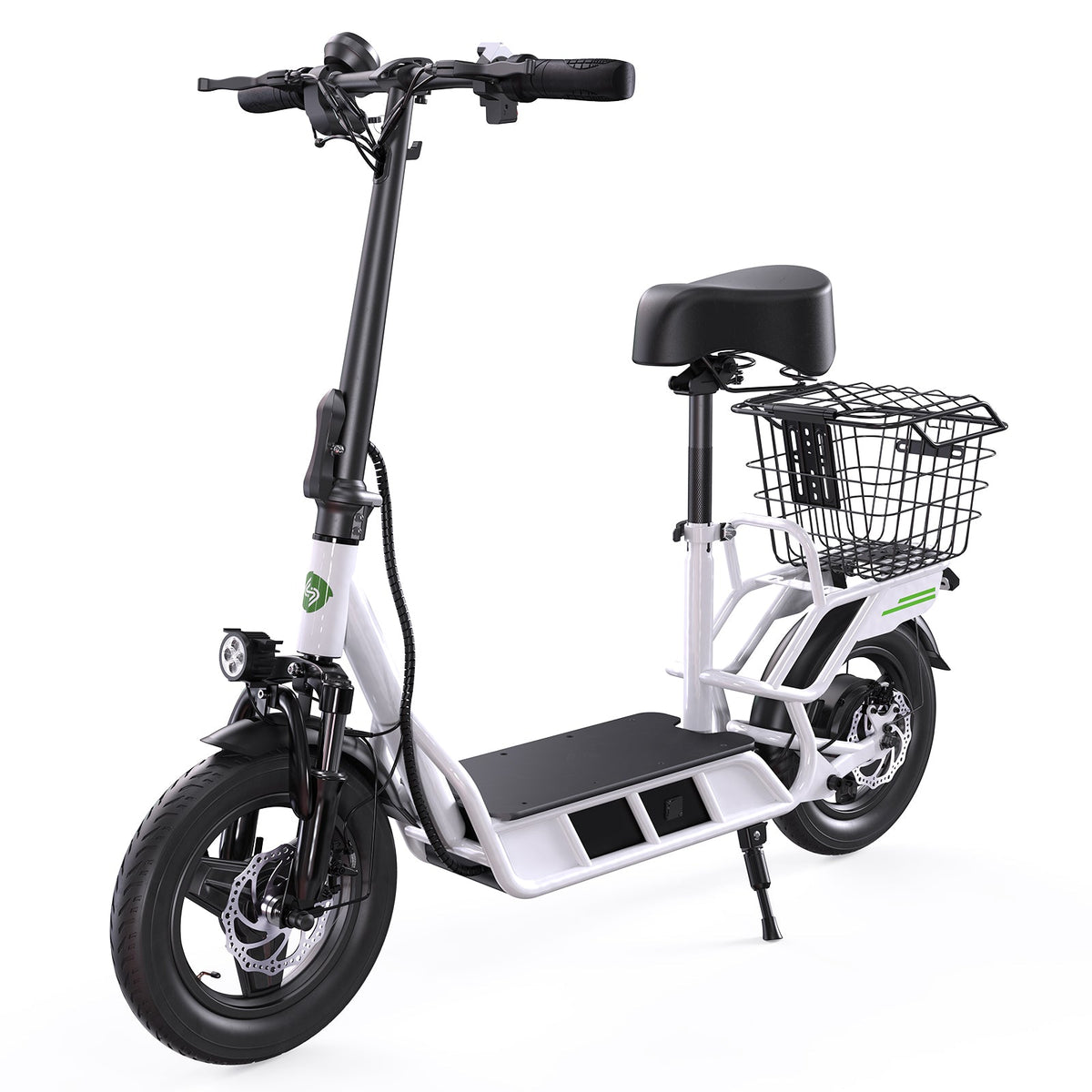 isinwheel Hyper X Seated Electric Scooter Black seated scooter side profile