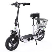 isinwheel Hyper X Seated Electric Scooter Black seated scooter side profile