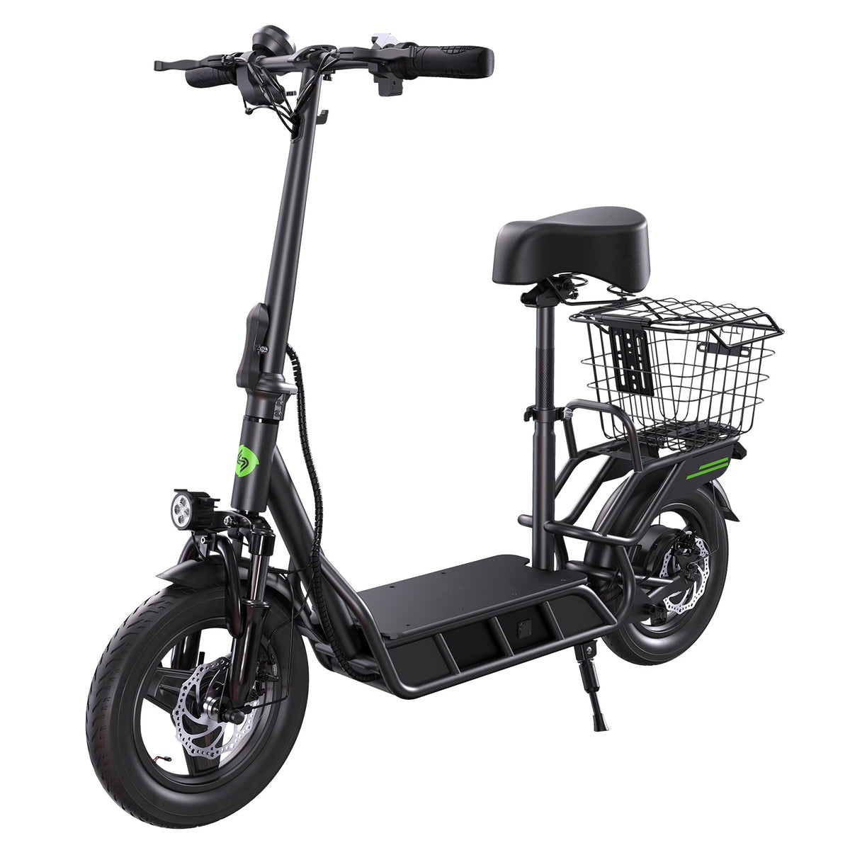 isinwheel Hyper X Seated Electric Scooter White seated scooter side profile