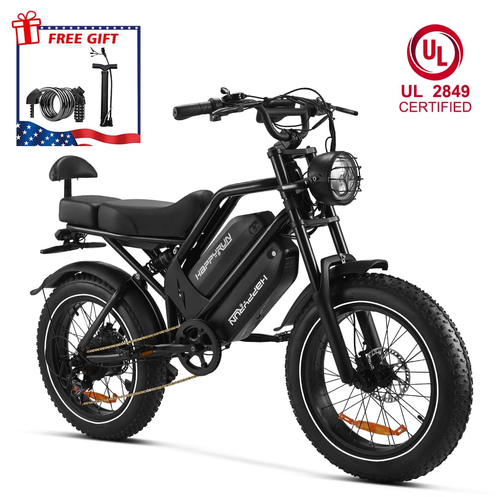 HappyRun G70 UL 2849 Certified Dual-Battery Cargo Electric Bike, official HappyRun product image 24