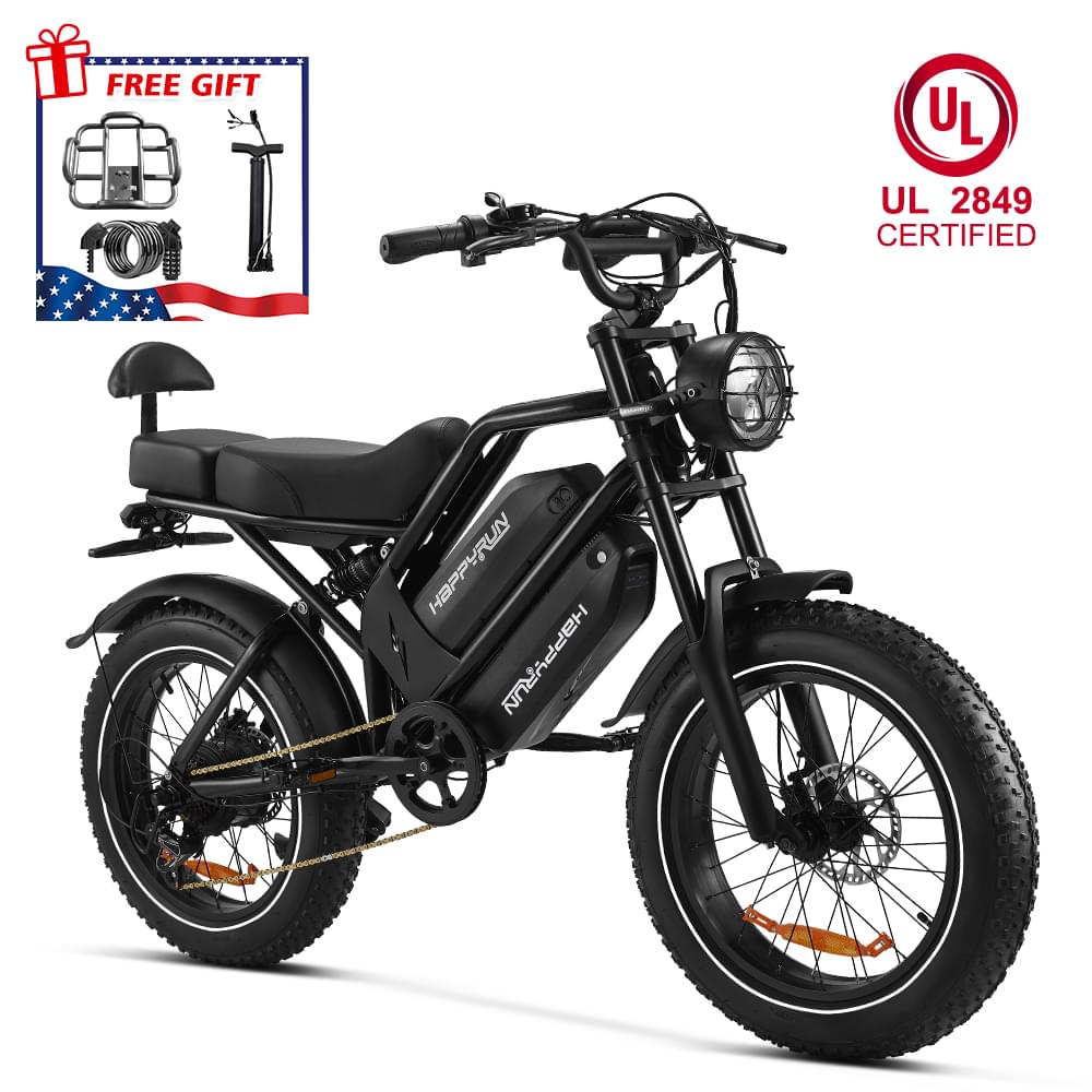 HappyRun G70 UL 2849 Certified Dual-Battery Cargo Electric Bike, official HappyRun product image 25