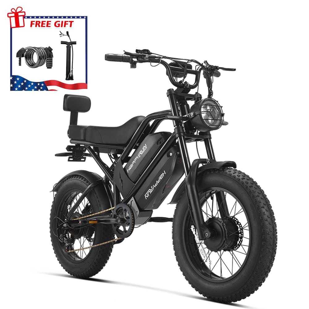 HappyRun G70 Pro Dual-Motor Dual-Battery Cargo Electric Bike, official HappyRun product image 18