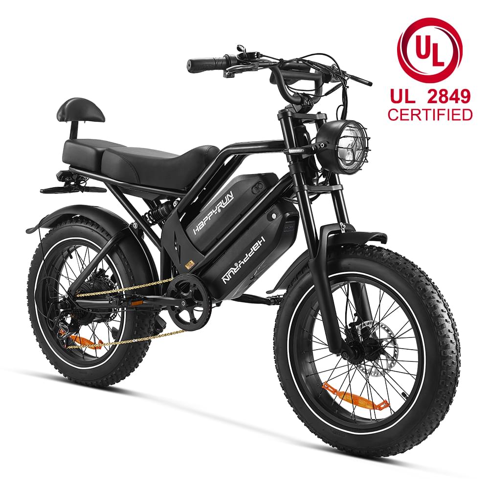 HappyRun G70 UL 2849 Certified Dual-Battery Cargo Electric Bike, official HappyRun product image 3