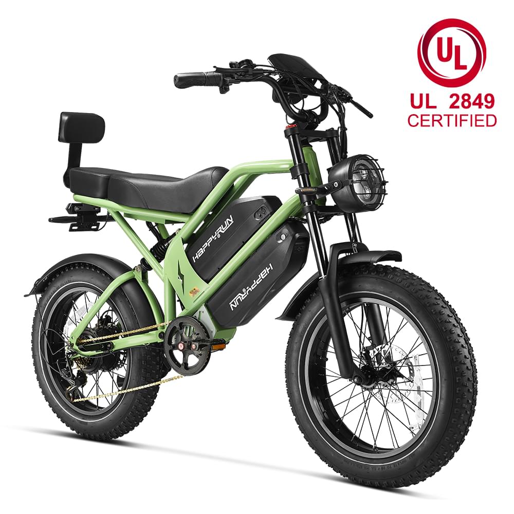 HappyRun G70 UL 2849 Certified Dual-Battery Cargo Electric Bike, official HappyRun product image 7
