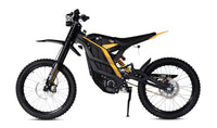 79BIKE Falcon Pro in Kenshi Black with yellow graphics, left-side product view