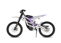 79BIKE Falcon Pro in Silver Metallic with purple graphics, left-side product view
