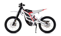 79BIKE Falcon Pro in Silver Metallic with red graphics, left-side product view