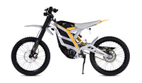 79BIKE Falcon Pro in Silver Metallic with yellow graphics, left-side product view