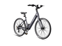 Heybike Venus lightweight step-thru cruiser electric bike: 750W Galaxy hub motor (1400W peak), 70 Nm torque, 28 mph Class 2/3 switchable, 27.5x2.2 Kenda road tires, aluminum-alloy low-step frame, Shimano Altus 8-speed, hydraulic discs, UL 2849 + UL 2271