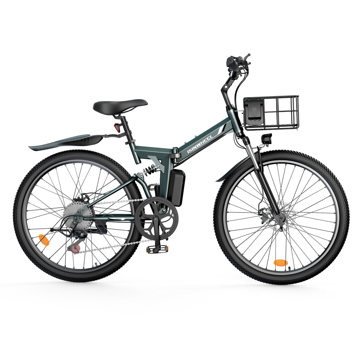 isinwheel M40 Folding Electric Bike frame and saddle adjustment