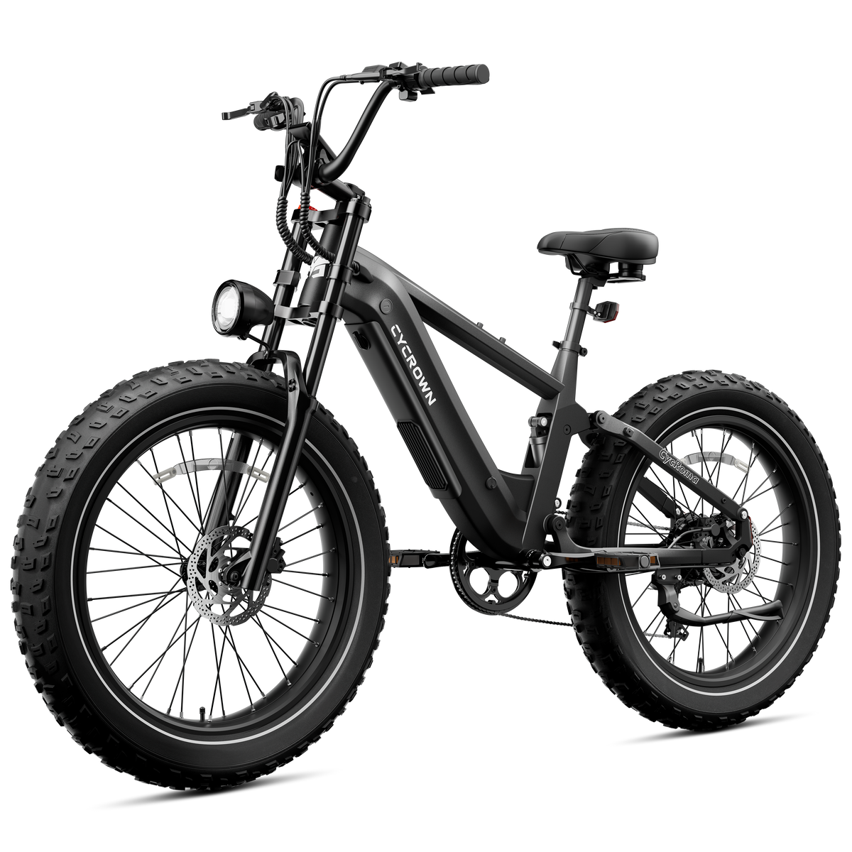 Carbon black Roma step-over e-bike in a front three-quarter product view