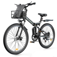 isinwheel M40 Folding Electric Bike Forest Green lifestyle view