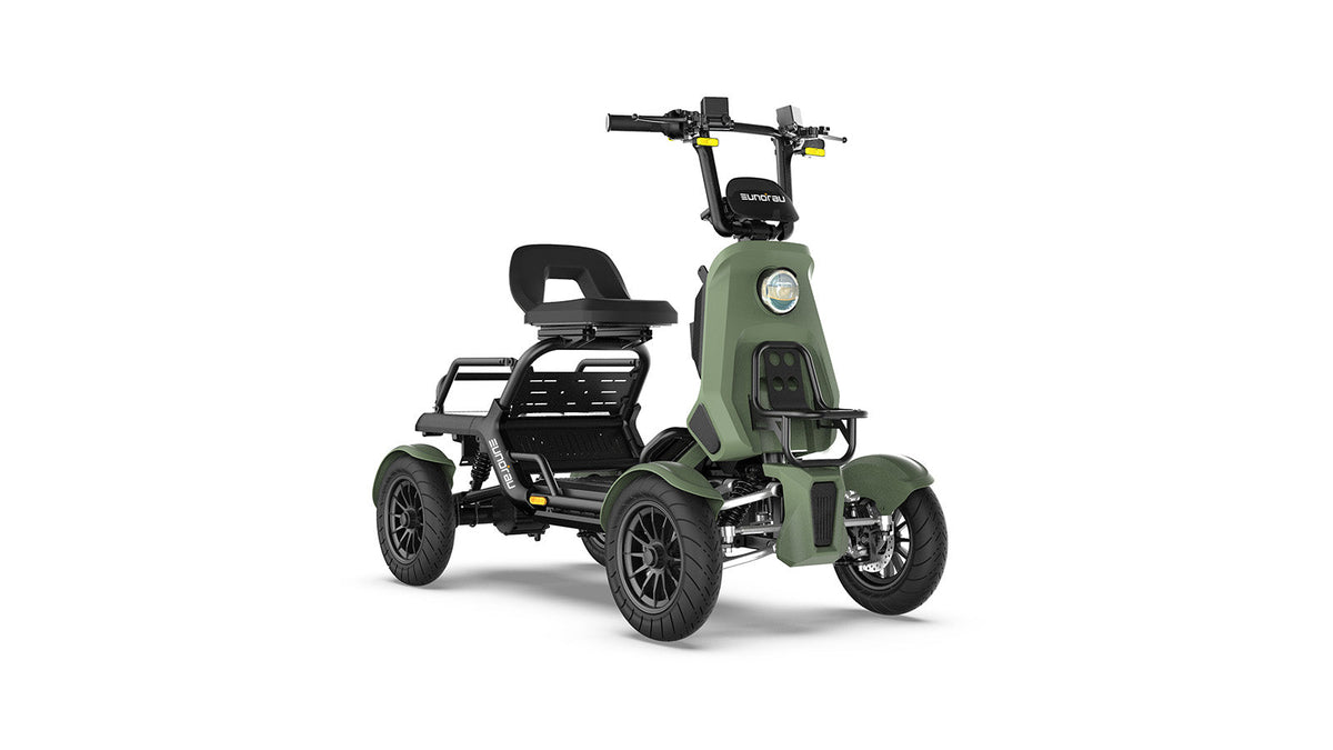Army Green EUNORAU S500 Utility Vehicle four-wheel cargo quad