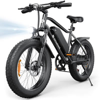 Front view of the isinwheel M10Pro with 20-inch fat tires and headlight
