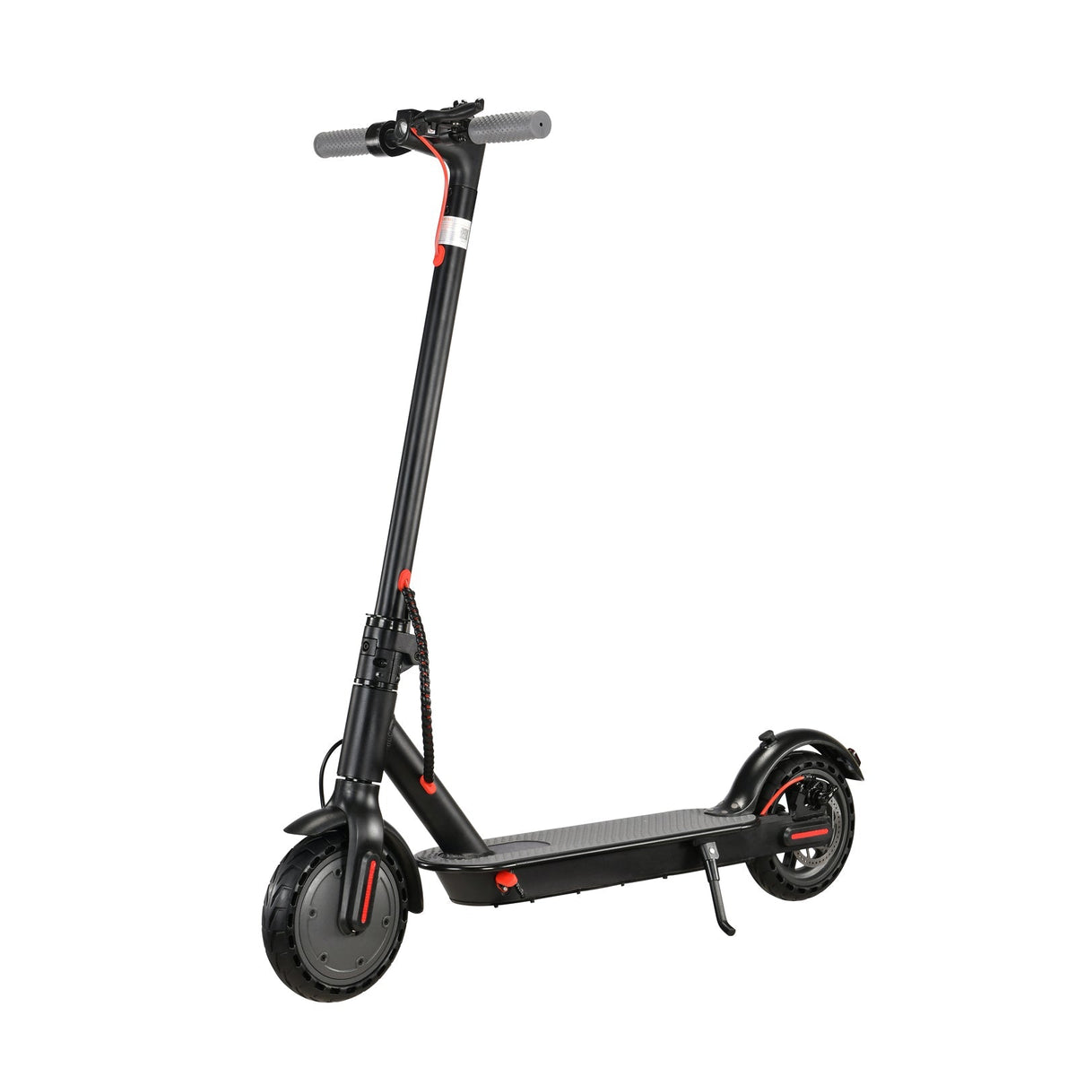Freeboy J03 black scooter front three-quarter view on white