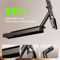isinwheel S9 Pro aluminum alloy frame feature graphic illustrating the deck and stem joinery