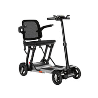 Silver Grey ScootNGo Voyager mobility scooter shown three-quarters from the front
