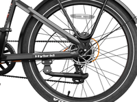 Heybike Hybrid Class 2/3 electric commuter bike with 750W rated rear-hub motor, 27.5 by 2.4 inch KENDA tires, Tektro hydraulic disc brakes, Shimano Altus 8-speed gearing, 6061 aluminum frame, hydraulic front fork, integrated turn-signal lighting, and an 864Wh battery on a UL 2849 certified electrical system