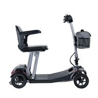 ScootNGo Folo left-side profile showing deck, seat and front storage bag