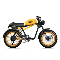 QIOLOR Tiger RE tiger yellow retro electric bike front view