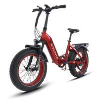 VTUVIA SX20 red fat-tire folding bike detail