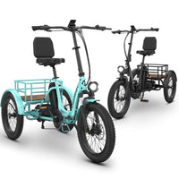 2-Pack Hoverfly ET1 Folding Electric Trikes | 500W — alternate product view