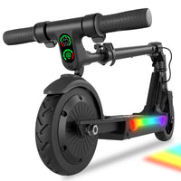isinwheel S7 display, thumb controls, solid tires, and illuminated deck