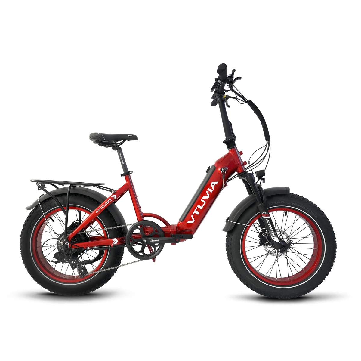 VTUVIA SX20 red step-through folding bike view