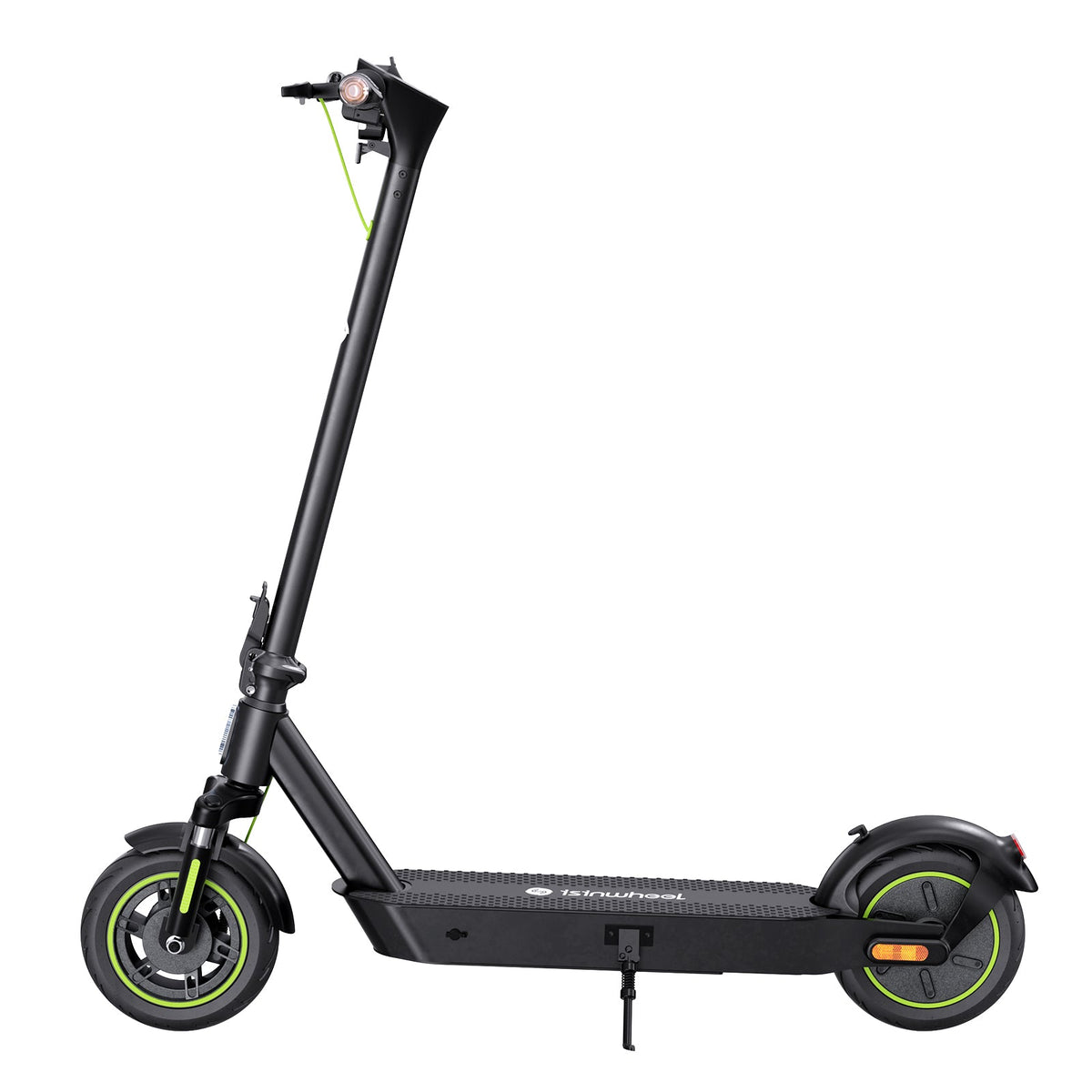 isinwheel S10 Plus Commuter Electric Scooter rider view on city pavement
