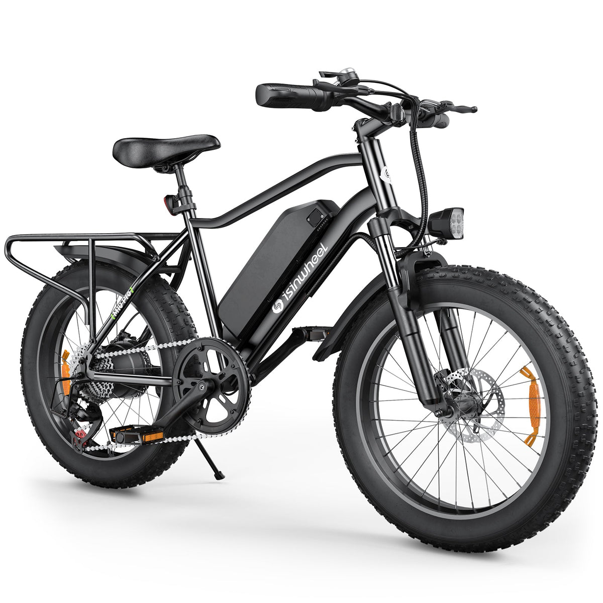 Side view of the black isinwheel M10Pro fat tire electric bike