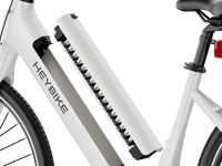 Heybike Venus lightweight step-thru cruiser electric bike: 750W Galaxy hub motor (1400W peak), 70 Nm torque, 28 mph Class 2/3 switchable, 27.5x2.2 Kenda road tires, aluminum-alloy low-step frame, Shimano Altus 8-speed, hydraulic discs, UL 2849 + UL 2271
