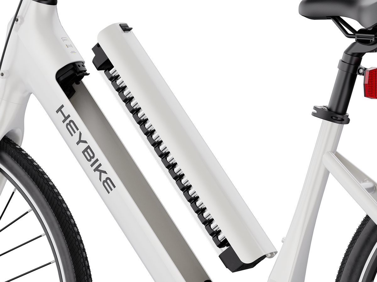 Heybike Venus lightweight step-thru cruiser electric bike: 750W Galaxy hub motor (1400W peak), 70 Nm torque, 28 mph Class 2/3 switchable, 27.5x2.2 Kenda road tires, aluminum-alloy low-step frame, Shimano Altus 8-speed, hydraulic discs, UL 2849 + UL 2271