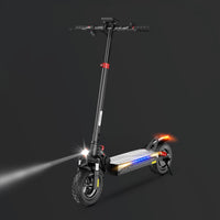 iScooter iX3 800W budget off-road folding electric scooter: 48V peak 800W brushless rear motor, 24 mph, 720Wh battery, 10-inch off-road pneumatic tires, dual disc + E-ABS, dual suspension, turn signal indicator, 52.2 lb folded, IPX4