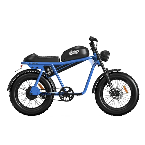 QIOLOR Tiger JR black moped-style electric bike side view