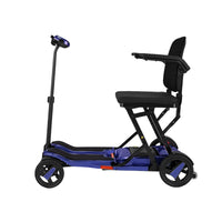 Navy Blue ScootNGo Voyager mobility scooter in right-side profile