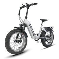 VTUVIA SX20 silver folding fat-tire bike detail