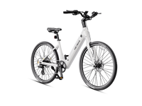 Heybike Venus lightweight step-thru cruiser electric bike: 750W Galaxy hub motor (1400W peak), 70 Nm torque, 28 mph Class 2/3 switchable, 27.5x2.2 Kenda road tires, aluminum-alloy low-step frame, Shimano Altus 8-speed, hydraulic discs, UL 2849 + UL 2271