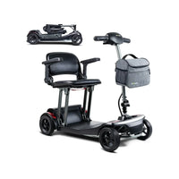 ScootNGo Folo folded flat with the seat and tiller collapsed