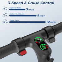 isinwheel S7 5, 8, and 12 mph speed mode control graphic