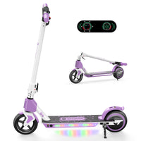 Side view of purple isinwheel S4 with display and folded view