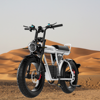 Coswheel CT20S Grey fat tire electric bike, complete product view