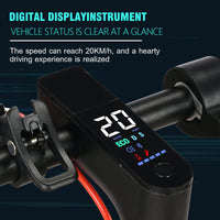 Freeboy J03 dashboard close-up with speed and mode display