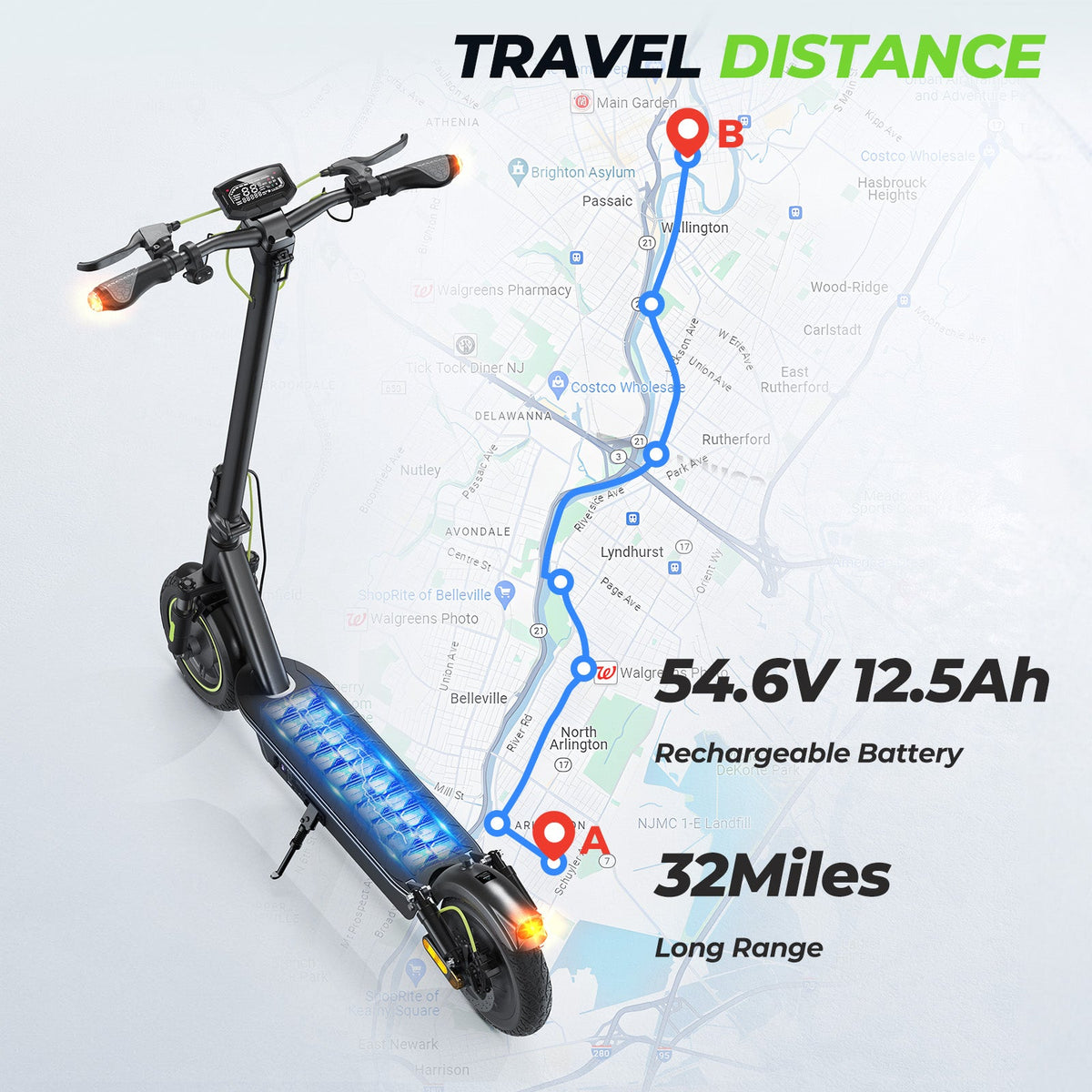 isinwheel S10 Pro Commuter Electric Scooter front suspension and tire