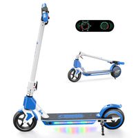 Side view of blue isinwheel S4 with display and folded view